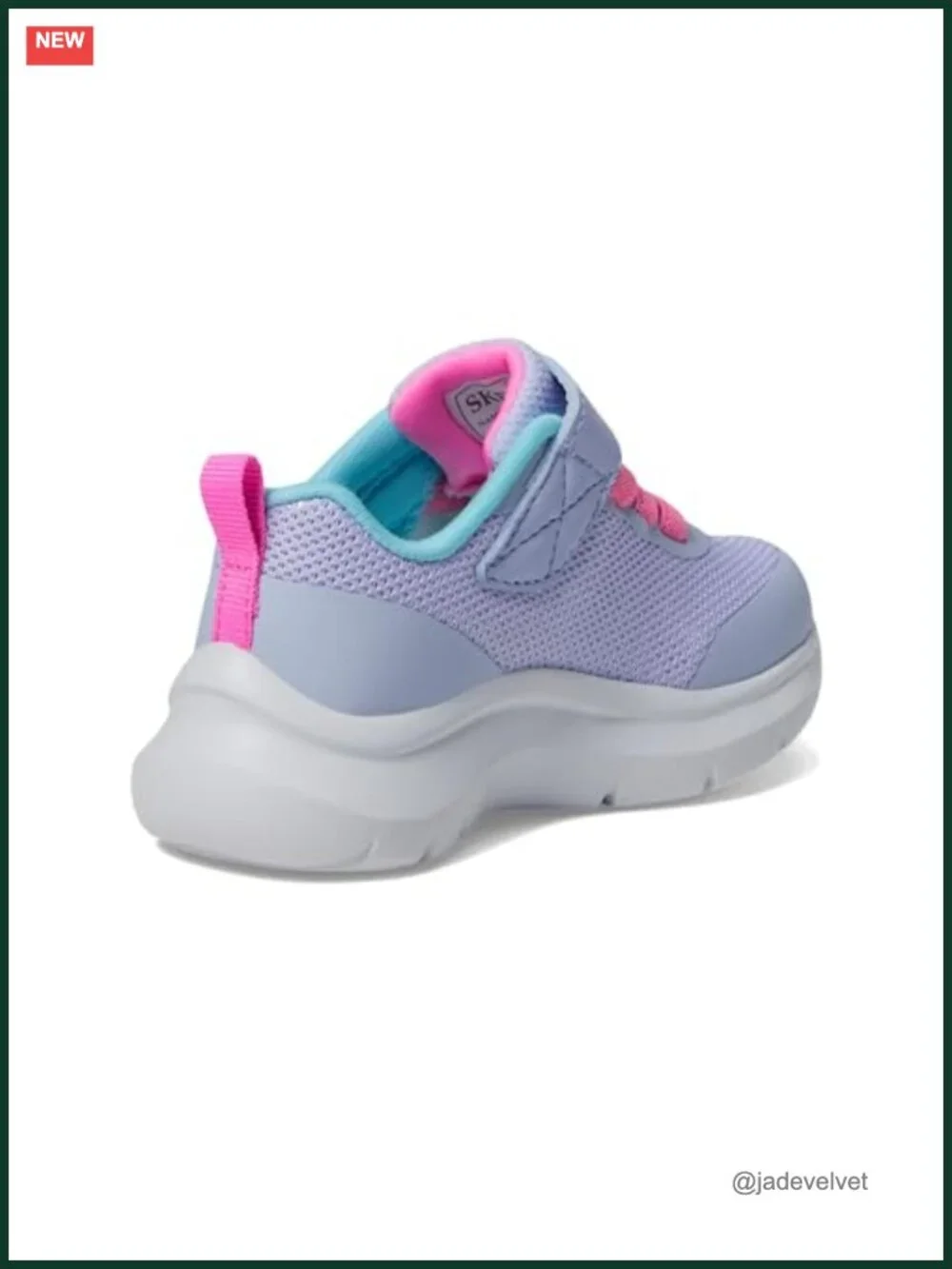 Kids Sneakers - Sparkle Mesh, Machine Washable, Hook & Loop Closure